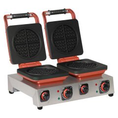 Omake WFL21.E22.1201 Çiftli Kare Waffle Makinesi Amerikan Model, Zamanlayıcılı, Elektrikli