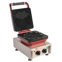 Omake WFL21.E12.1401 Tekli Kare Waffle Makinesi Kalp Q220 Model, Zamanlayıcılı, Elektrikli