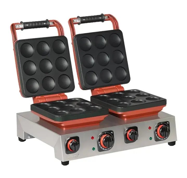 Omake WFL21.E22.1501 Çiftli Kare Waffle Makinesi Balls Q60 Model, Zamanlayıcılı, Elektrikli