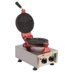 Omake WFL01.E12 Tekli Yuvarlak Çiçek Kalp Waffle Makinesi, Manuel Zamanlayıcılı