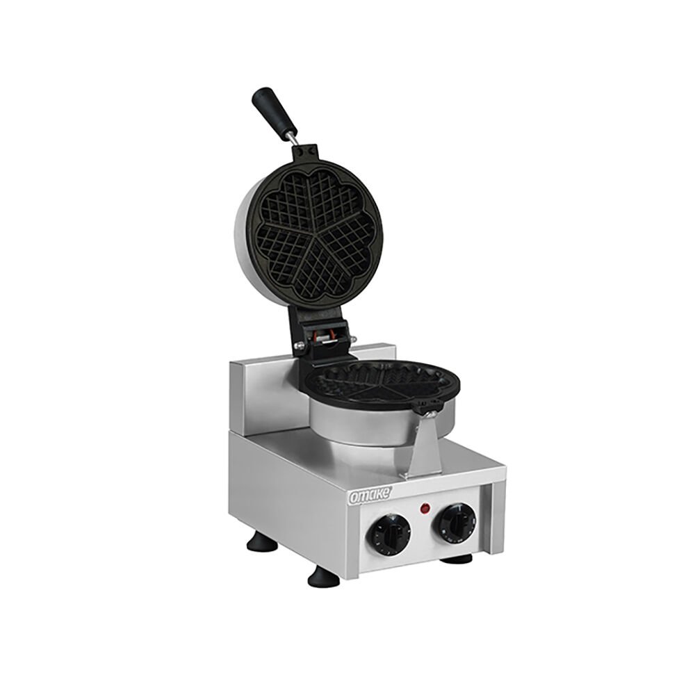 Omake WFL11 E12 Manuel Zamanlayıcılı Tekli Waffle Makinesi, Yuvarlak Model, Kalıp Çapı 18 Cm, Elektrikli