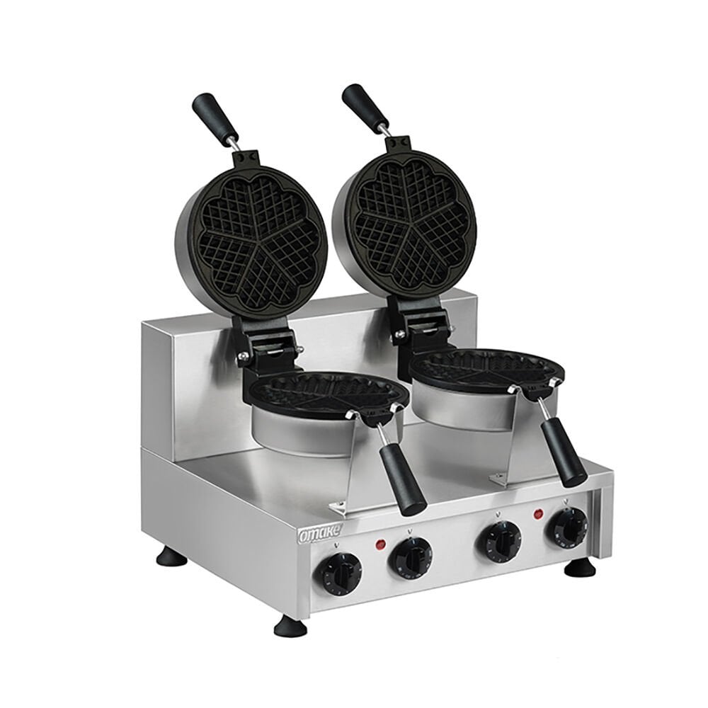 Omake WFL12.E22 Zamanlayıcılı Kalp Çift Waffle Makinesi