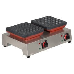 Omake PFR.01.E21 Manuel Zamanlayıcılı Poffertjes Çiftli Makinesi, Elektrikli