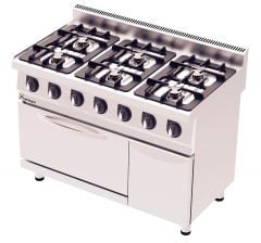 Kalitegaz 6' Lı Gazlı Kuzine Fırını Elektrikli 120x70x90 cm CO1270G Rinnova