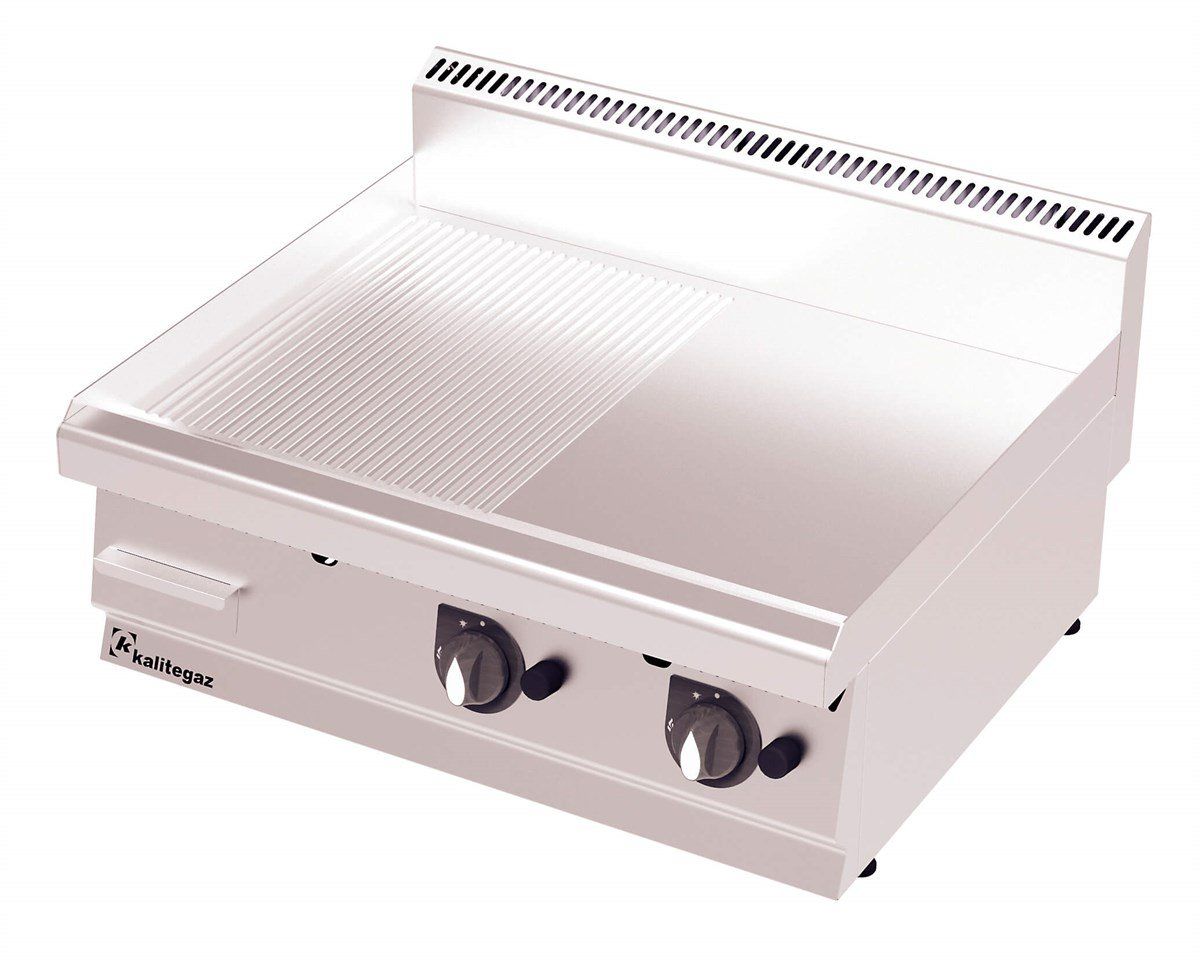 KalitegazKalitegaz Gazlı Pleyt Izgara Yarı Oluklu Yarı Düz Yüzey 80x70x29 Cm GS8070G