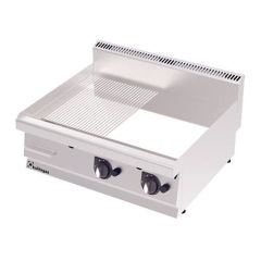 Kalitegaz Gazlı Pleyt Izgara Yarı Oluklu Yarı Düz Yüzey 90x70x29 Cm GS9070GC