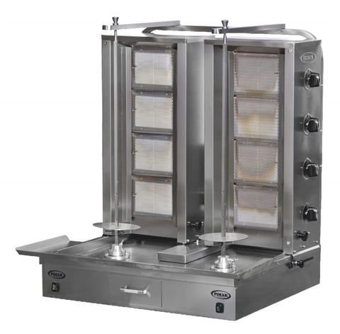 Pimak 2x5 10 lu Döner Ocağı Alttan Motorlu Gazlı LPG Ce Belgeli  72x90x125 cm DO2/M77-5+5