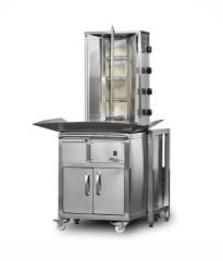 Pimak DO7/M077-X4 Arabalı Elektrikli Döner Makinesi – 4 Isıtıcılı, Taşınabilir ve Pratik Çözüm