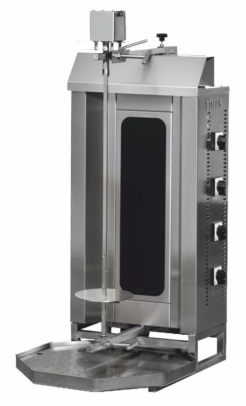 Pimak 4 lü Üstten Motorlu Elektrikli Döner Ocağı 50x70x110 cm M077-4C