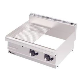 Kalitegaz Yarı Oluklu Elektrikli Pleyt Izgara 100x70 cm Krom Kaplı | GS1070EC