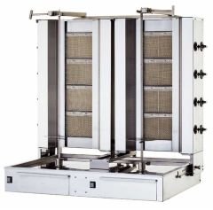 Kalitegaz 4+4 Gözlü Alttan Motorlu Döner Ocağı Gazlı İkiz Model KLG 224-T