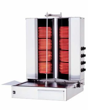 Kalitegaz Döner Ocağı 8 Gözlü Elektrikli Alttan Motorlu V Tipi Döner Ocağı KLG171V
