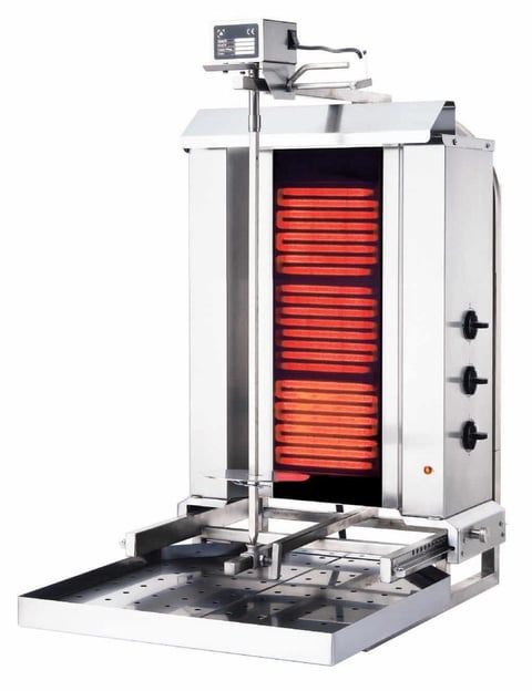Kalitegaz Döner Ocağı 3 Gözlü Elektrikli Üstten Motorlu Döner Ocağı KLG230HG