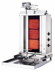 Kalitegaz Döner Ocağı 3 Gözlü Elektrikli Üstten Motorlu Döner Ocağı KLG230HG