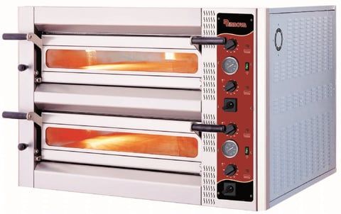 Kalitegaz Elektrikli Pizza Fırını 8x30 cm Pizza Kapasiteli Çift Kapılı Manuel E4302A Rinnova