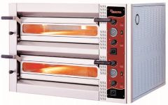 Kalitegaz Elektrikli Pizza Fırını 8x30 cm Pizza Kapasiteli Çift Kapılı Manuel E4302A Rinnova
