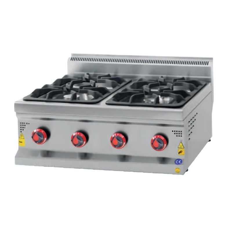 Karacasan 600 Seri 4 Gözlü Gazlı Ocak KRCS.SOG.660 – Endüstriyel Set Üstü Ocak