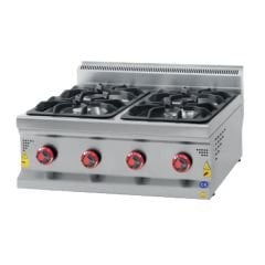 Karacasan 600 Seri 4 Gözlü Gazlı Ocak KRCS.SOG.660 – Endüstriyel Set Üstü Ocak