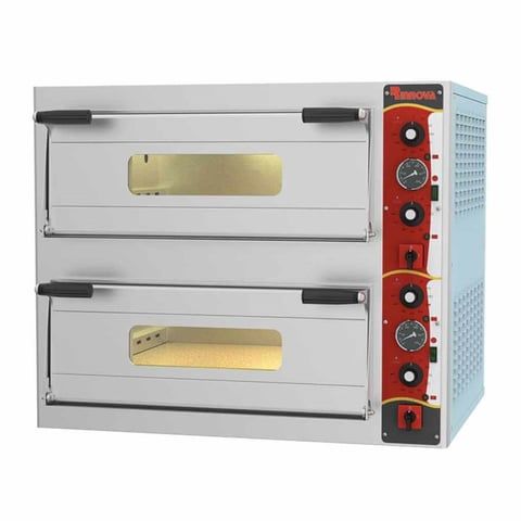 Kalitegaz Elektrikli Pizza Fırını 8x33 cm Pizza Kapasiteli Çift Katlı Manuel E4332AB Rinnova