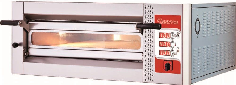 Kalitegaz Elektrikli Pizza Fırını 6x30 cm Pizza Kapasiteli Tek Katlı Dijital E6301W Rinnova