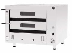 Kalitegaz Gazlı Pizza Fırını 8x35 cm Pizza Kapasiteli Çift Katlı Manuel G4352