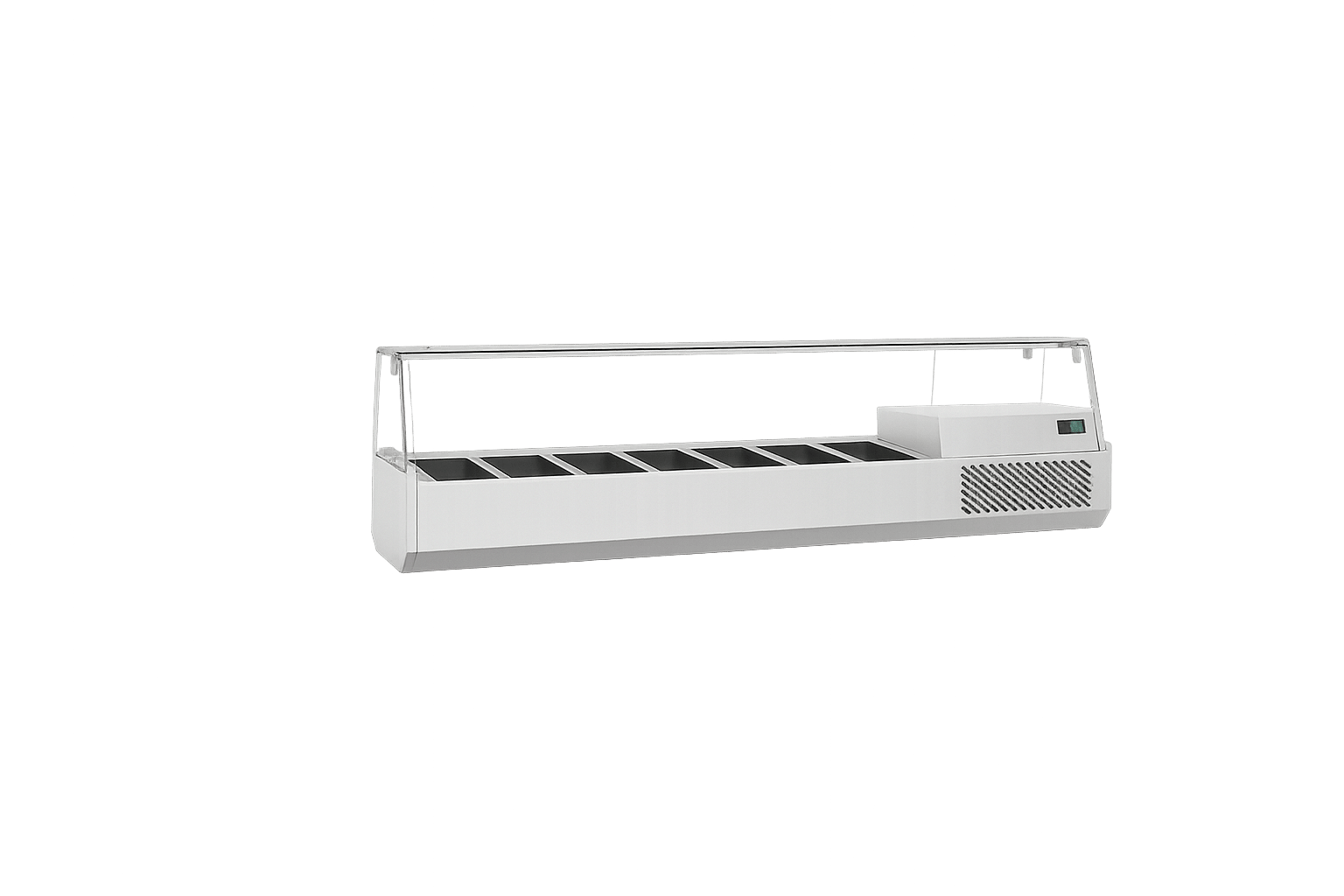 Frenox 155x39x46 cm 6 Adet 1/3 GN Küvet Kapasiteli Set Üstü Saladbar DSP 155