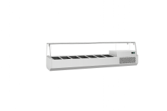Frenox 155x39x46 cm 6 Adet 1/3 GN Küvet Kapasiteli Set Üstü Saladbar DSP 155