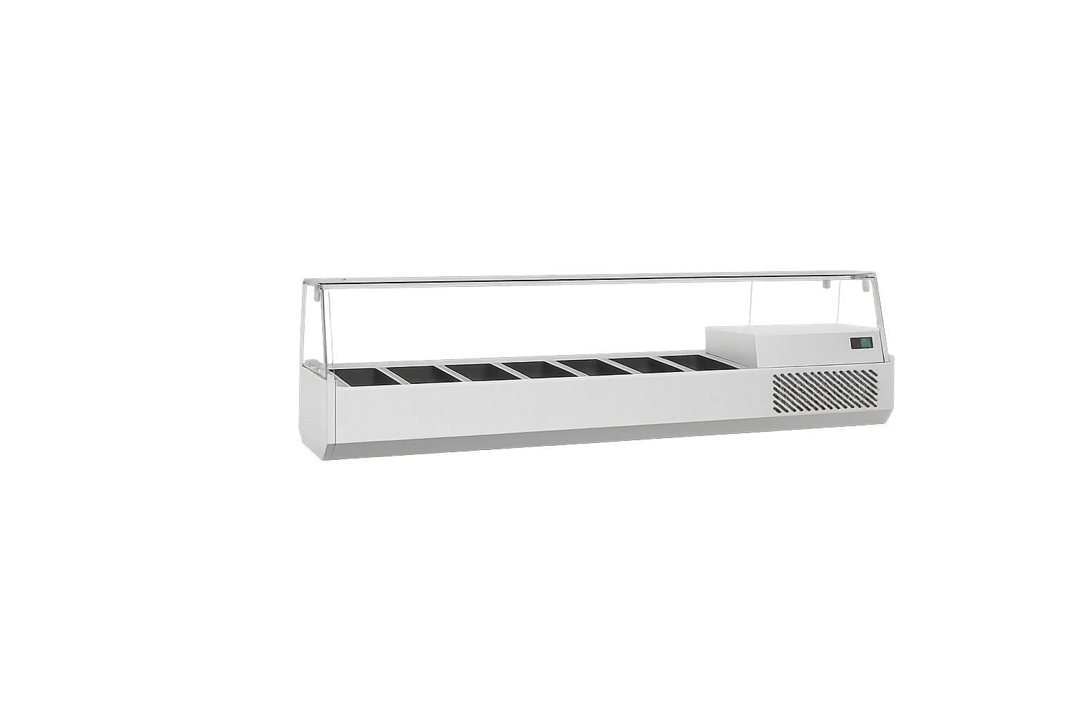 Frenox  210x39x46 cm 10 Adet 1/3 GN Küvet Kapasiteli Set Üstü Saladbar DSP 210
