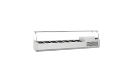 Frenox  210x39x46 cm 10 Adet 1/3 GN Küvet Kapasiteli Set Üstü Saladbar DSP 210