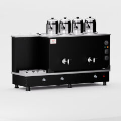 Anka Black Turbo Hibrit Çay Makinesi / Profesyonel Kullanım, Çift Enerji Esnekliği (STFO4)