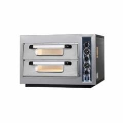 Maksan Elektrikli  Pizza Fırını Çift Katlı 4+4x25 Cm Kapasiteli Termometre Göstergeli PO-402T
