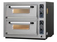 Maksan Elektrikli Pizza Fırını Çift Katlı 4+4x30 Cm  Termometre Göstergeli PO-502T