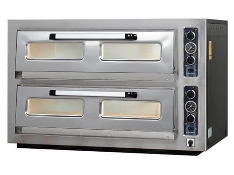 Maksan Elektrikli Pizza Fırını Çift Katlı 6+6x30 Cm Kapasiteli Termometre Göstergeli PO-602T
