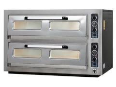 Maksan Elektrikli Pizza Fırını Çift Katlı 6+6x30 Cm Kapasiteli Termometre Göstergeli PO-602T