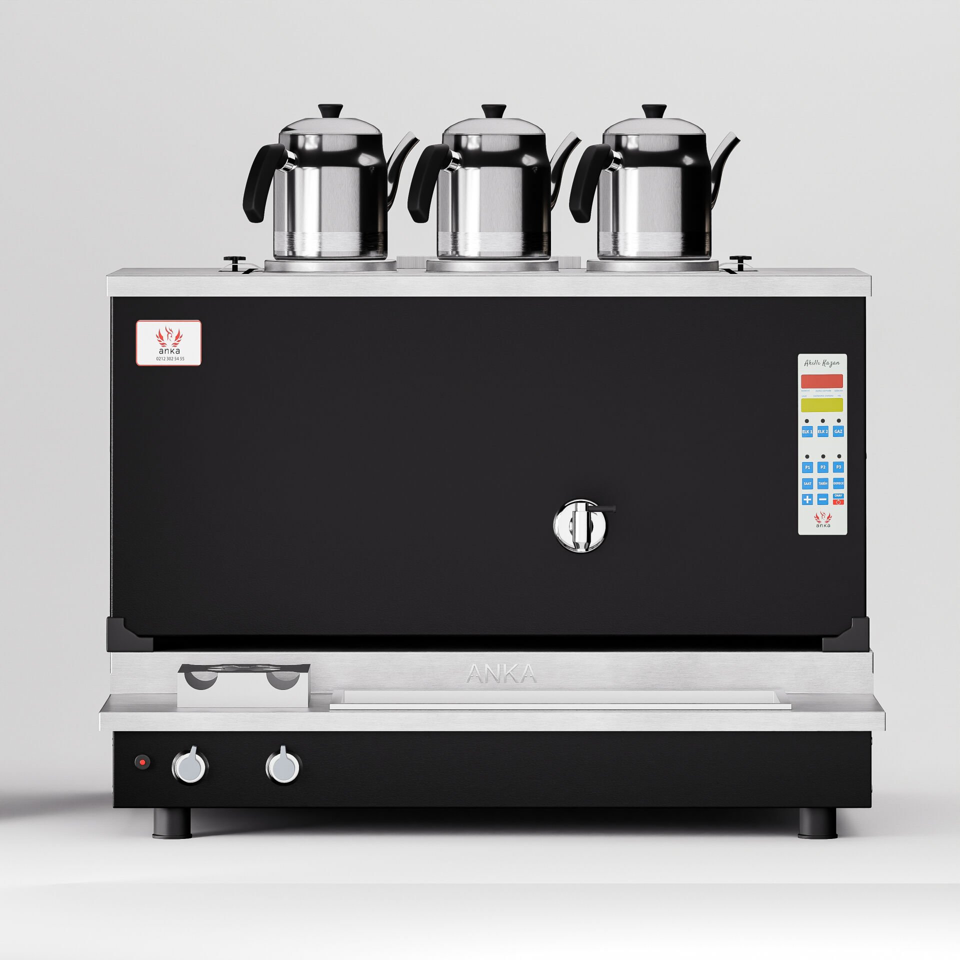 Anka Black Pro Plus Smart S3 Çay Makinesi / Hibrit Enerji, Dijital Zaman Programlı Kontrol (BPPO-S3)