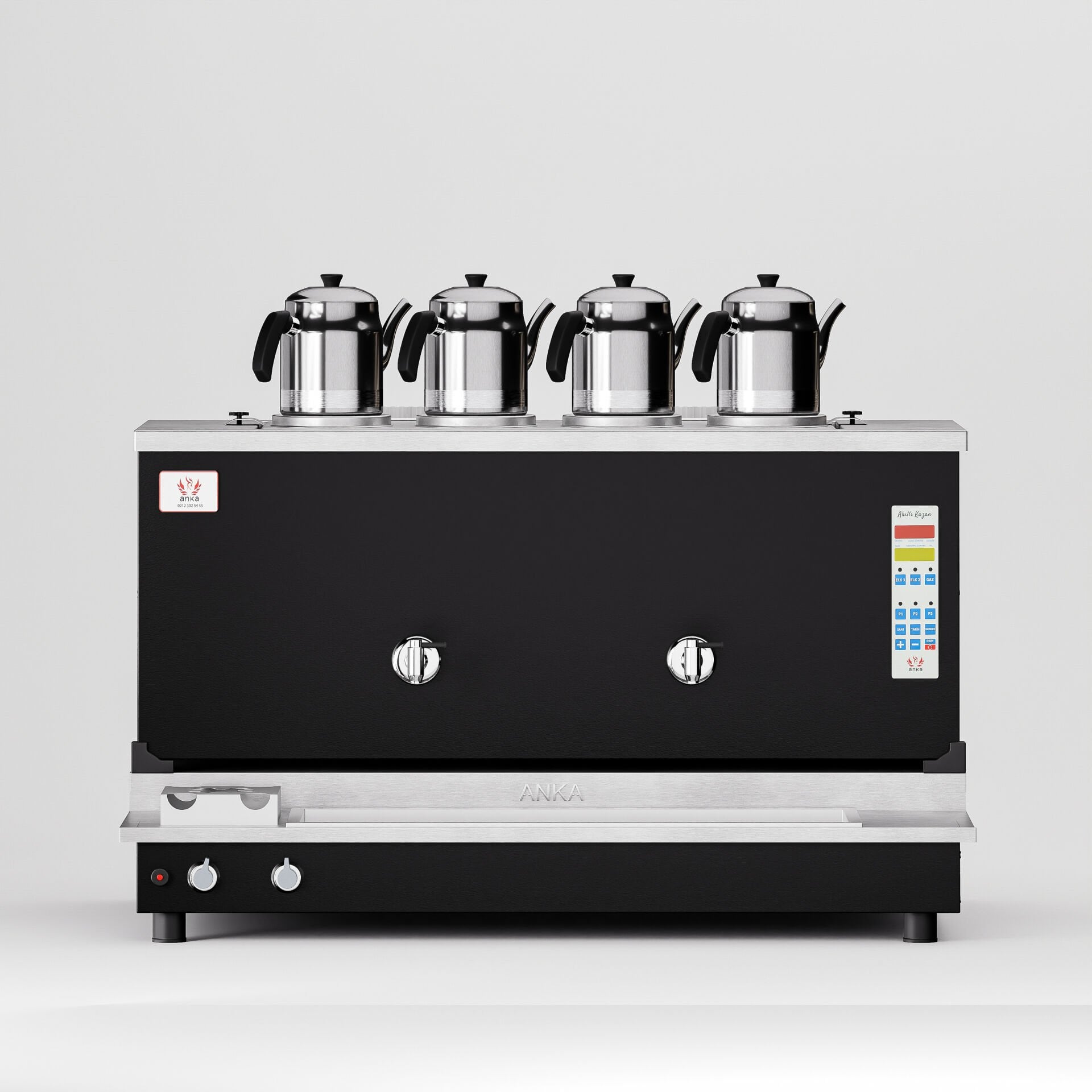 Anka Black Pro Plus Smart S4 Çay Makinesi / Hibrit Enerji, Dijital Zaman Programlı Kontrol (BPPO-S4)
