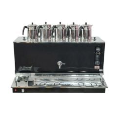 Anka Black Pro Plus 5 Demlikli Otomatik Çay Kazanı | Elektrik-NG-LPG Uyumlu, Siyah Şık Tasarım