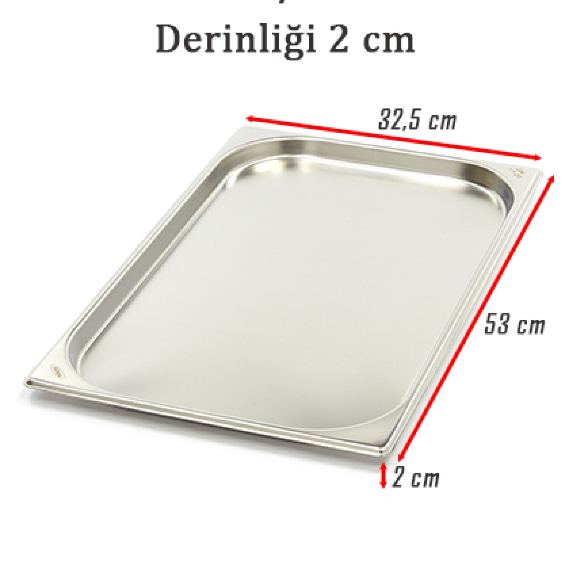 Üret Gastronom Küvet GN 1/1 2 cm Standart (20 mm)