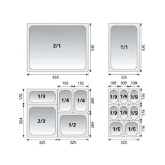 Üret Gastronom Küvet GN 1/1 2 cm Standart (20 mm)