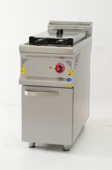 Karacasan 900 Seri Dolaplı Fritöz | 40x90x85 cm Tek Hazneli Elektrikli Endüstriyel Fritöz KRCS.DFE.490
