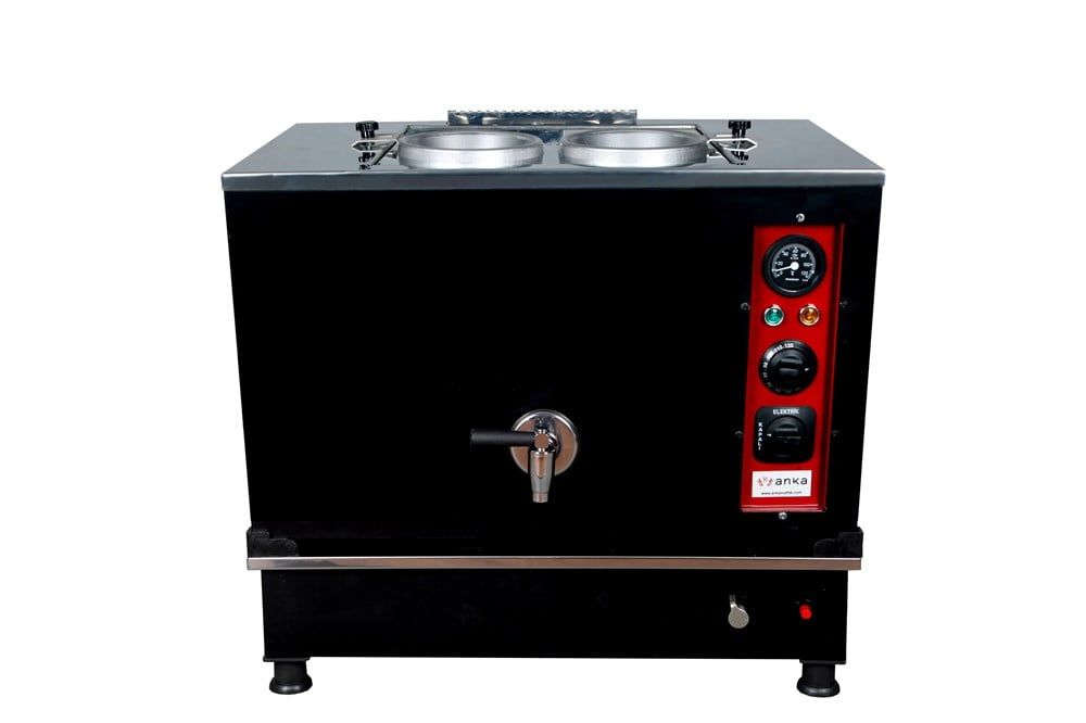 Anka BPKO2 Black Pro 2 Demlikli Kompakt Otomatik Çay Kazanı | Elektrik, Doğalgaz, LPG Uyumlu