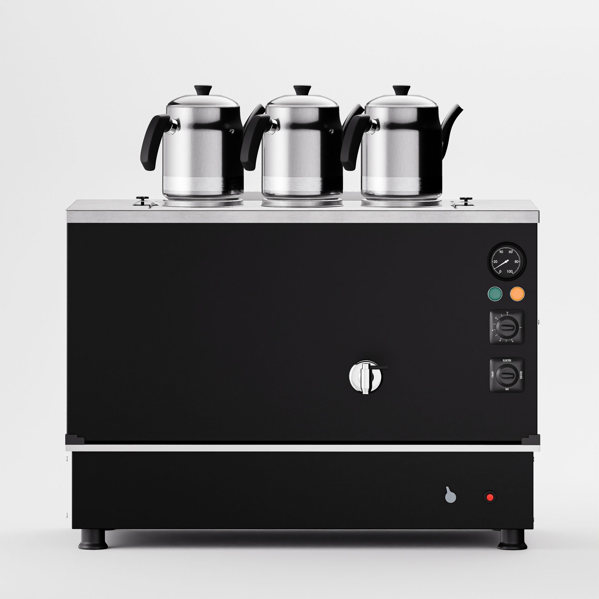 Anka Black Pro Compact Hibrit Çay Makinesi / Kompakt Tasarım, Profesyonel Kullanım, Çift Enerji Esnekliği (BPKO3)