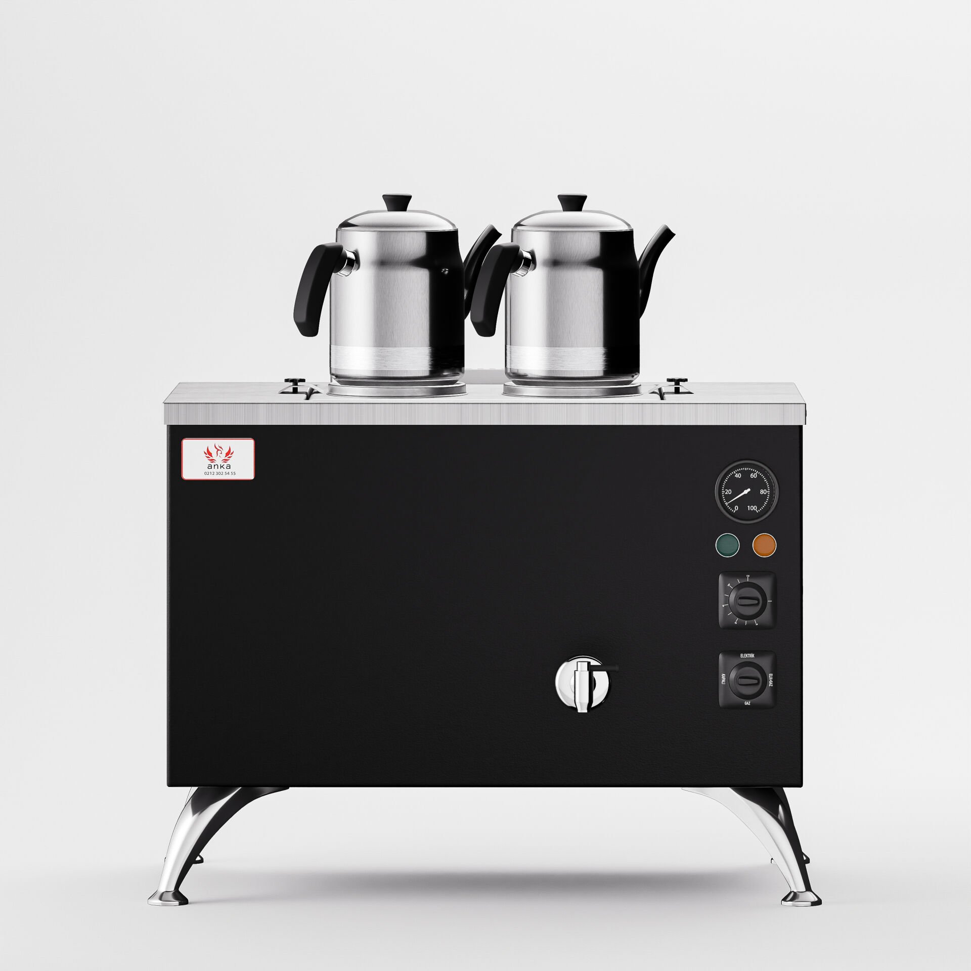 Anka Black Pro Compact Elektrikli Çay Makinesi / Kompakt Tasarım, Profesyonel Kullanım,(BPE2)