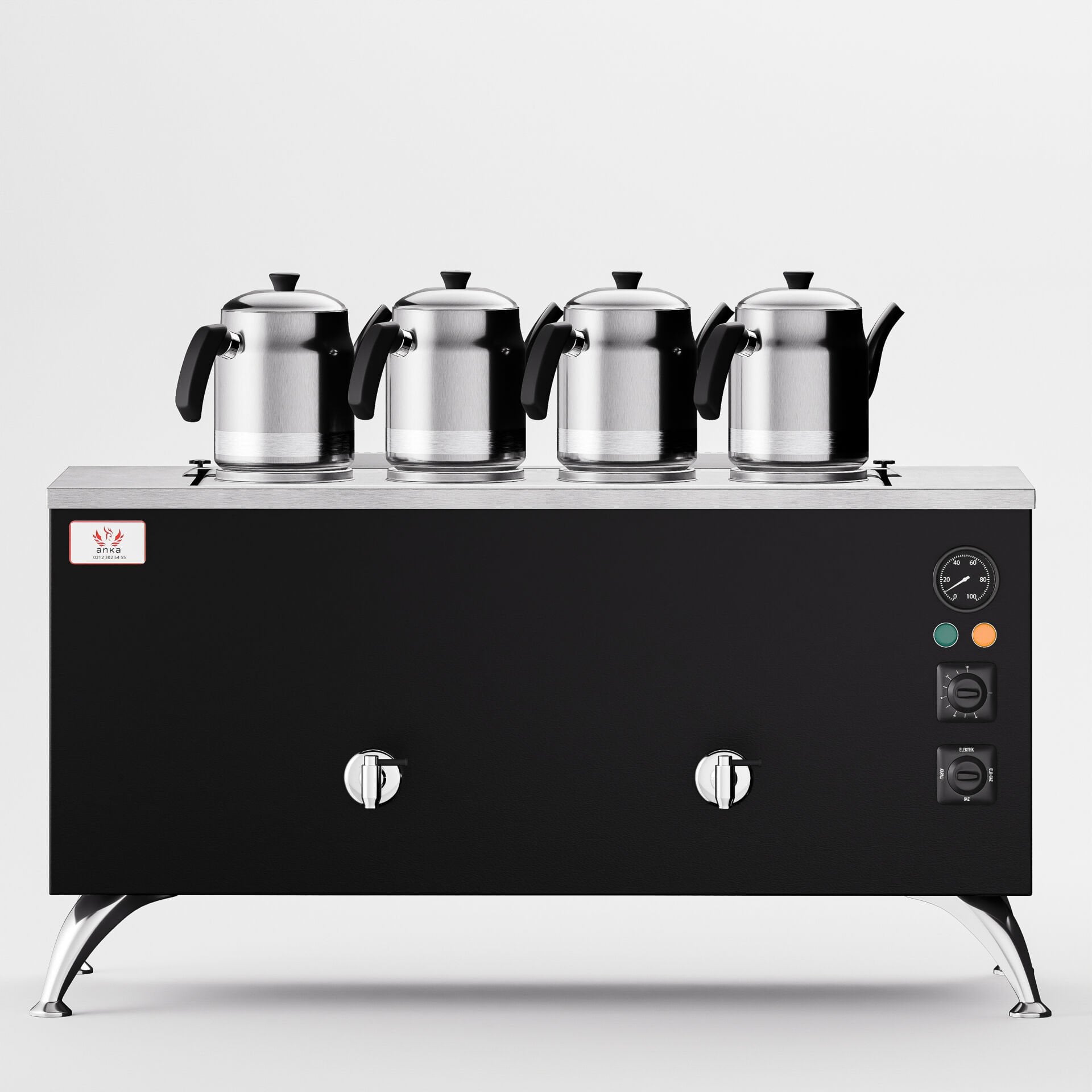 Anka Black Pro Compact Elektrikli Çay Makinesi / Kompakt Tasarım, Profesyonel Kullanım,(BPE4)