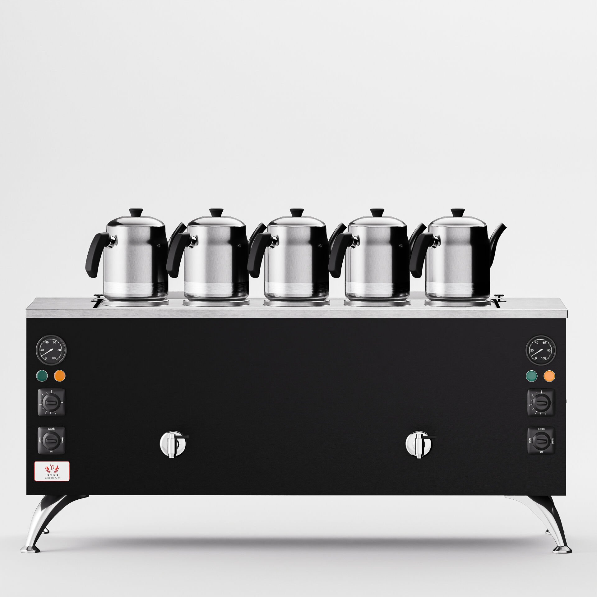 Anka Black Pro Compact Elektrikli Çay Makinesi / Kompakt Tasarım, Profesyonel Kullanım,(BPE4)