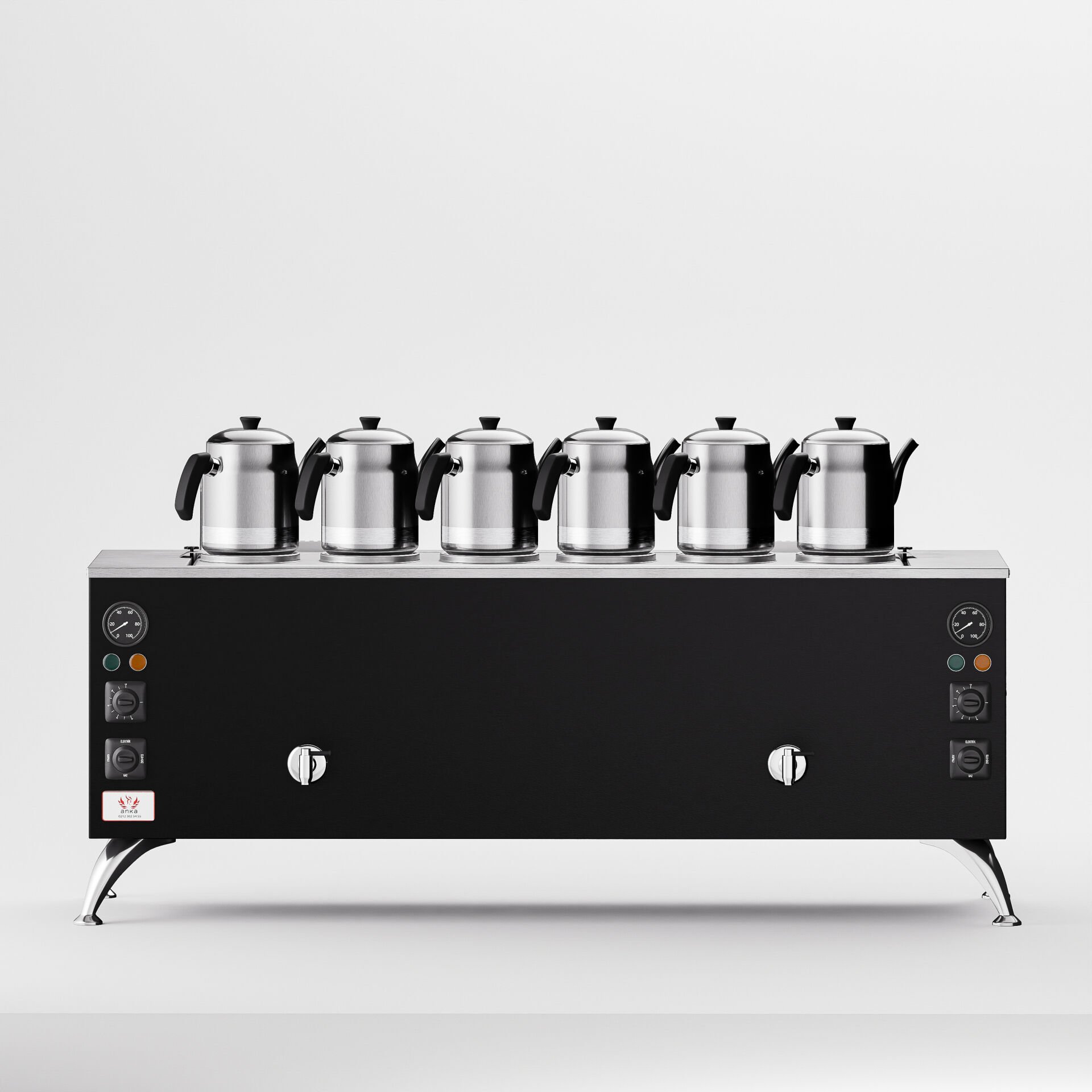 Anka Black Pro Compact Elektrikli Çay Makinesi / Kompakt Tasarım, Profesyonel Kullanım,(BPE6)