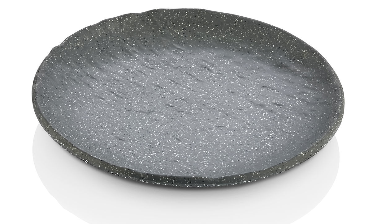Mat Gri Yuvarlak Tabak 20cm