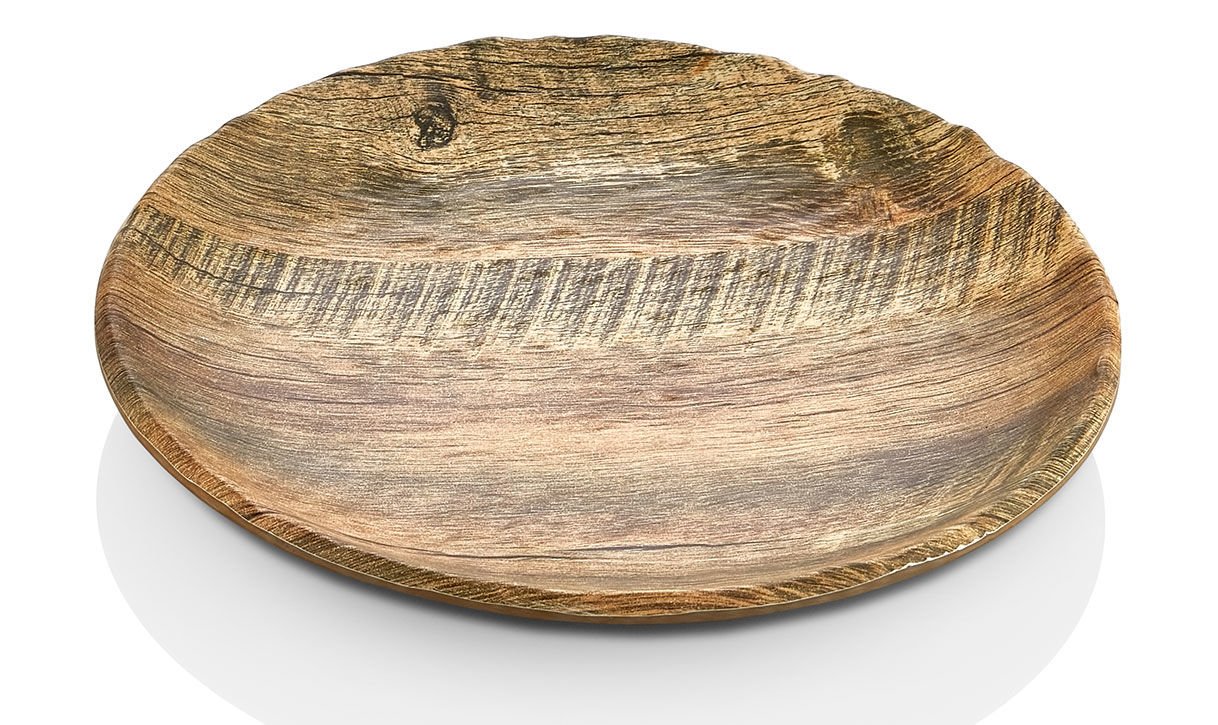 Ahşap Yuvarlak Tabak 24cm