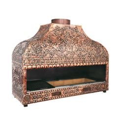 Anka BKI150 Çift Cidarlı Kapalı Izgara | 150x60x120 cm Bakır Kaplama Profesyonel Mangal