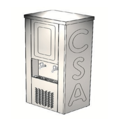 CSA İnox Karacasan Endüstriyel Su Sebili 80 Lt | 220V Paslanmaz Çelik KRCS.SBL.4562